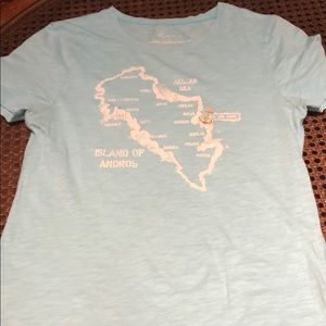 Jcrew size s gold anchor embroidered tee